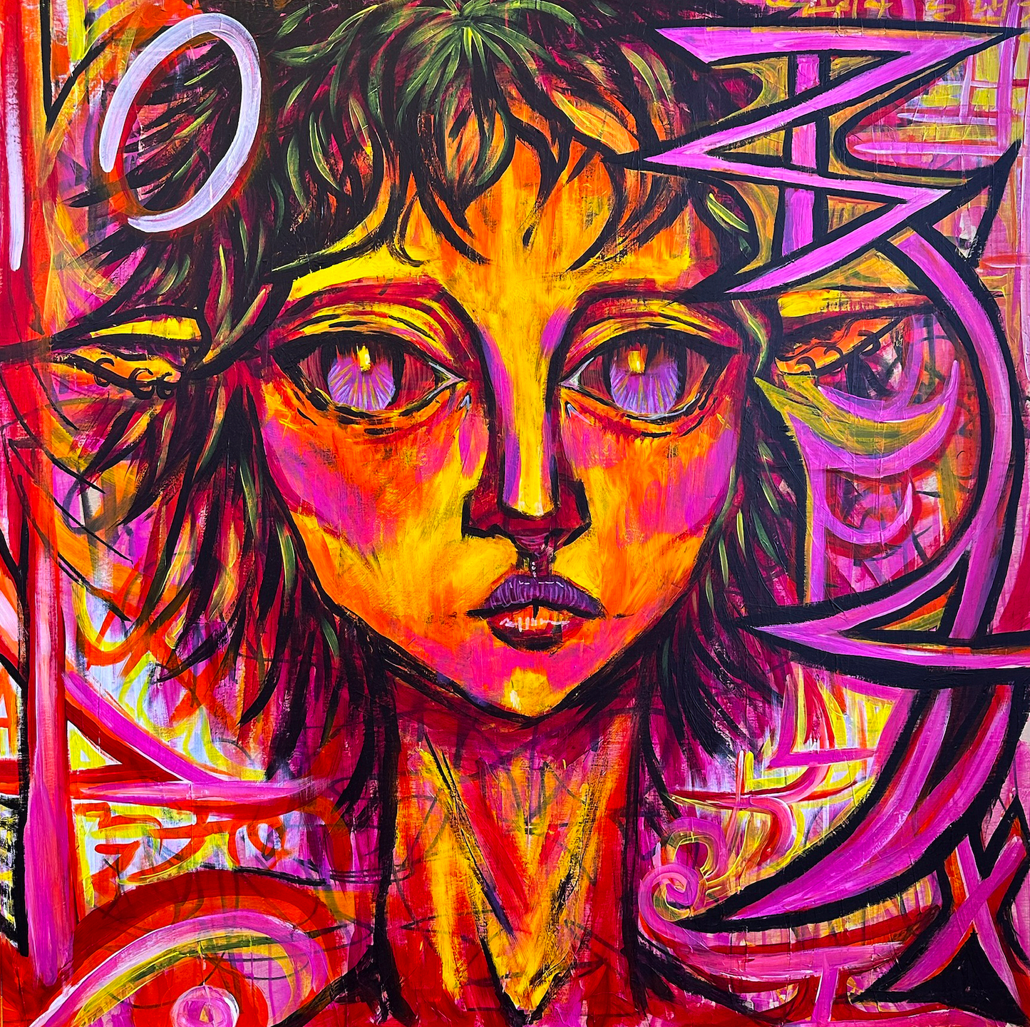 Meta Angel Metal Print