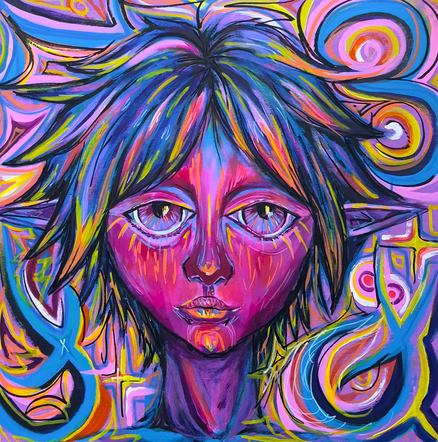 Original VIOLET Painting